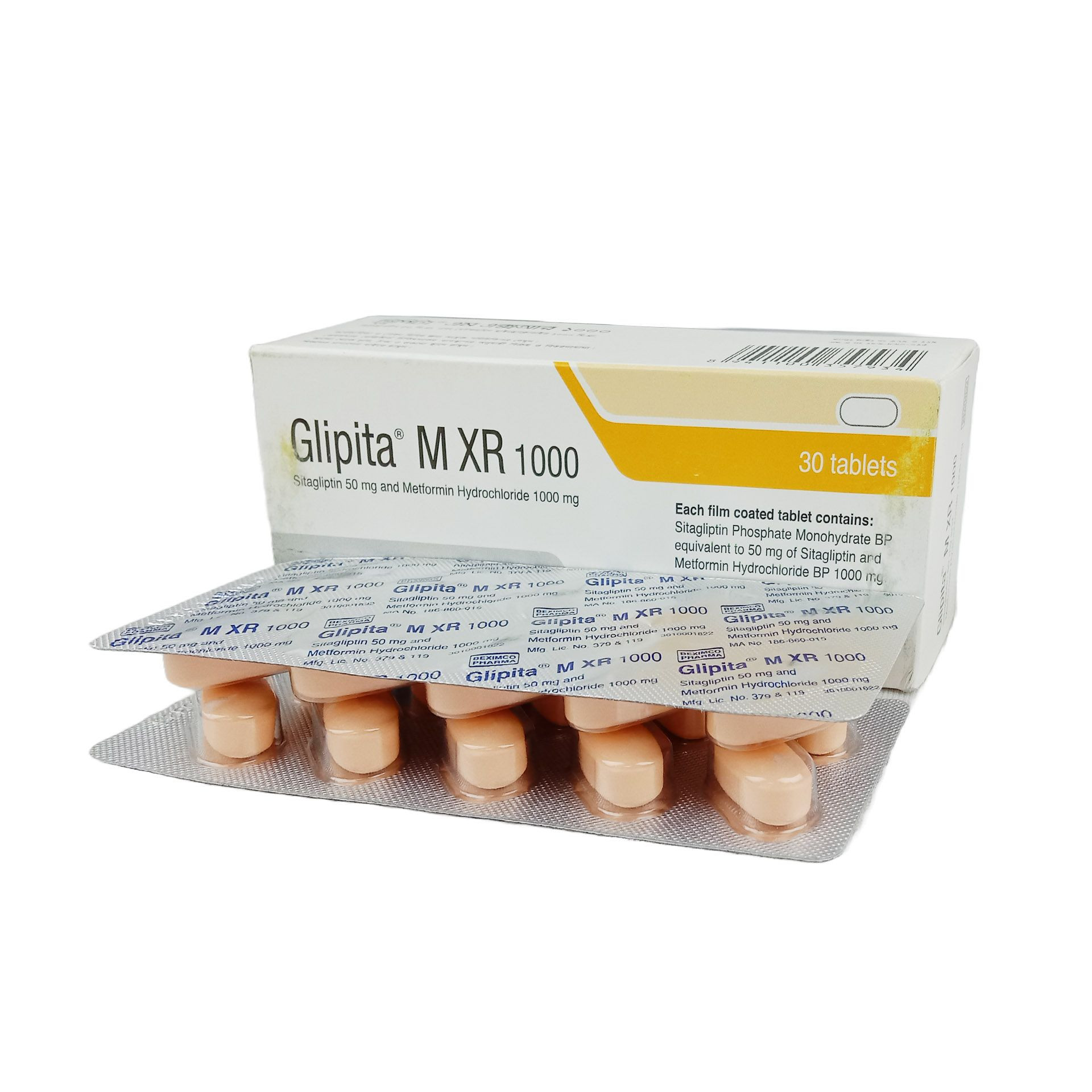 Tablet Glipita M XR 50/1000mg (30pcs)